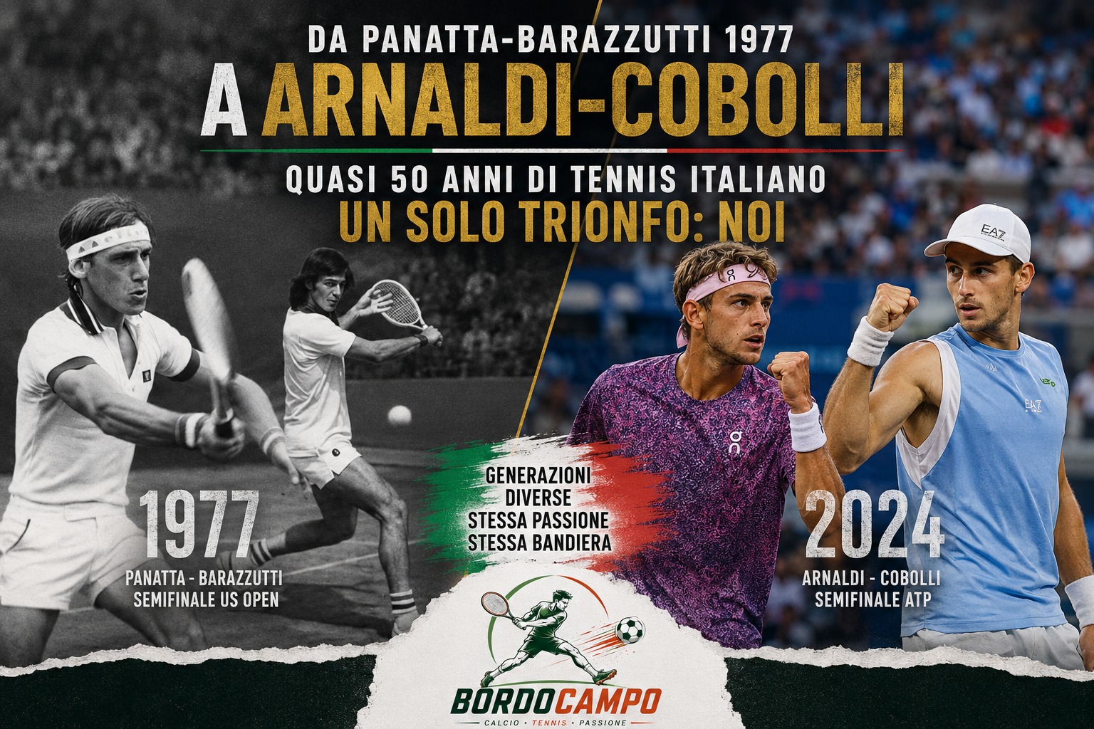 Da Panatta-Barazzutti ad Arnaldi-Cobolli: quasi 50 anni dopo il tennis italiano continua a scrivere la storia